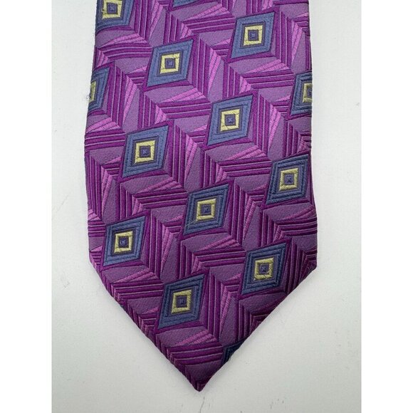CHELSEA By Robert Talbott Tie Necktie Hand Sewn Finest Silk USA Made Purple - Picture 4 of 8
